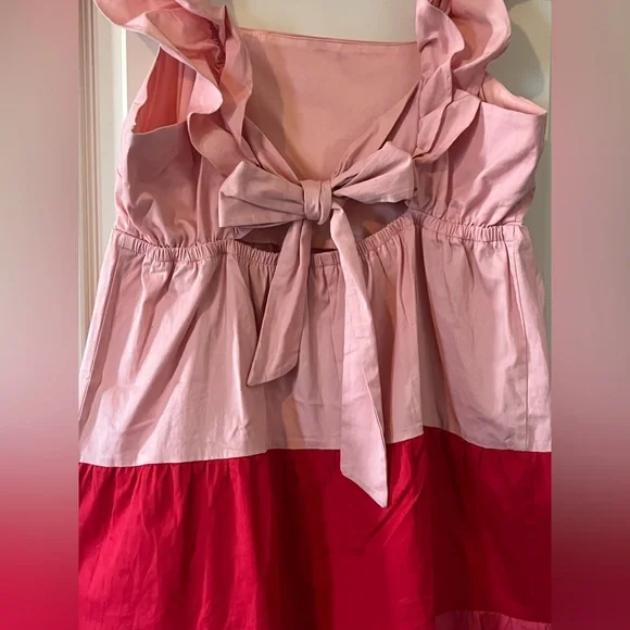Lauren Conrad Vibrant Summer Dress, Pink Shades. Cotton & spandex blend SZ L - Picture 13 of 16